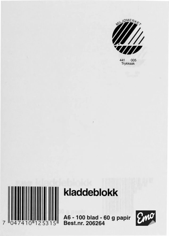 ANDRE MERKEVARER Emo Kladdebok A6 1 ANDRE MERKEVARER Emo Kladdebok A6
