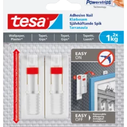 Tesa® Justerbar Limspiker Tapet Og Gips 2 Stk.