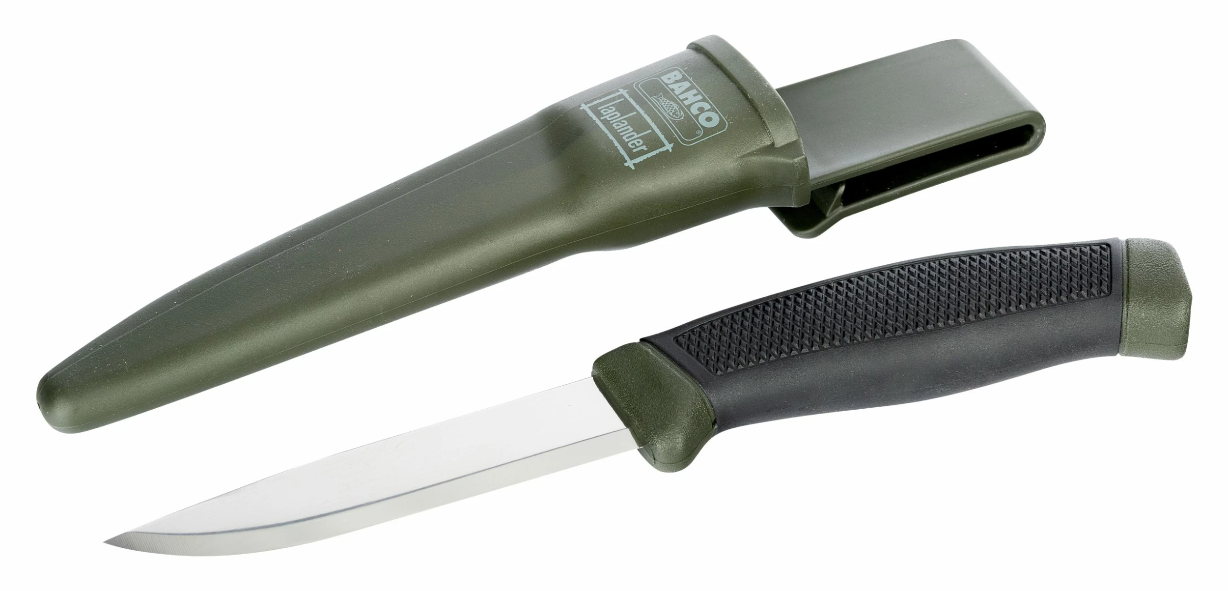 Bahco Laplander-kniv Med 2-komponentskaft I Grønt 1 Bahco Laplander-kniv Med 2-komponentskaft I Grønt