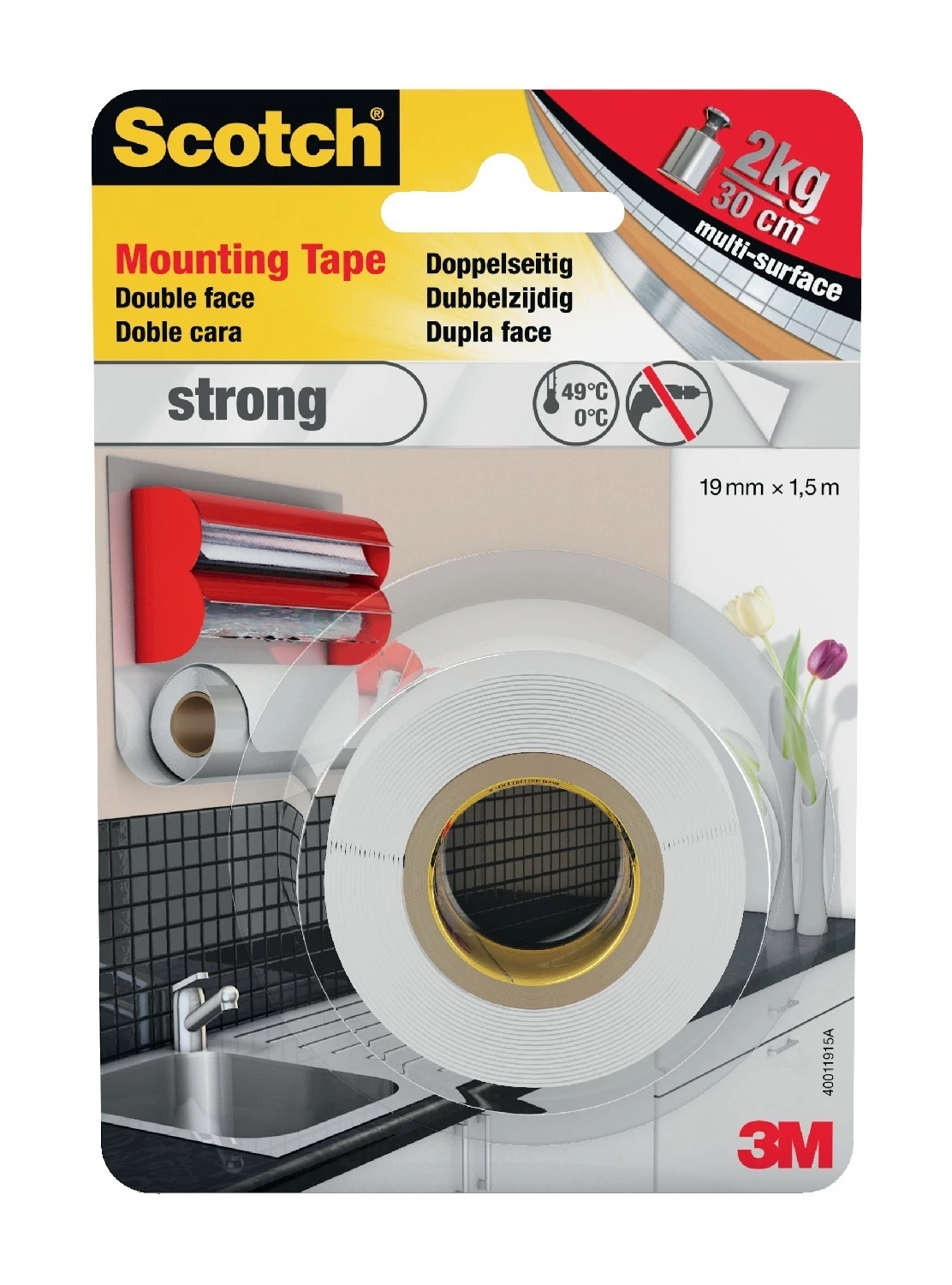 Scotch® Kraftig Monteringstape 2 Scotch® Kraftig Monteringstape - Bilde 2